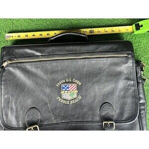 Pebble Beach US open 100th 2000 tiger woods  Leather Messenger Briefcase Satchel